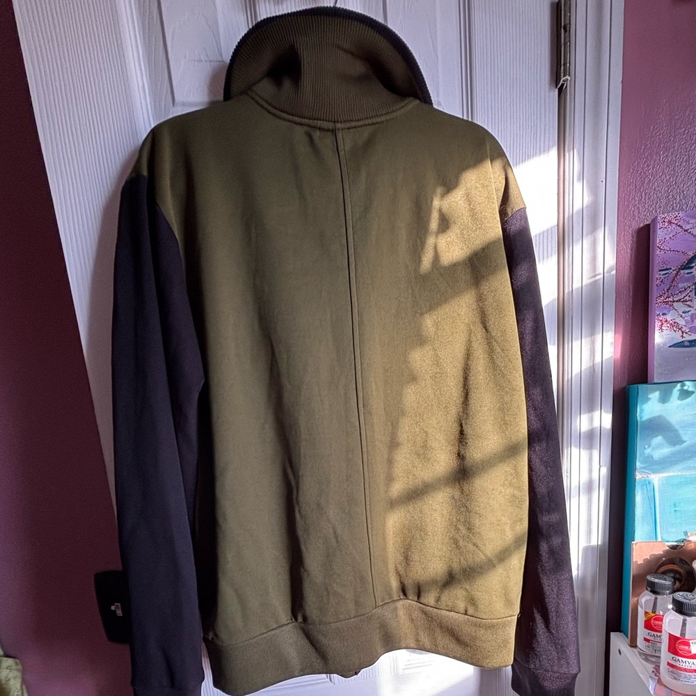 Le Tigre Olive and Black Zip-Up with Blue Stripes - Picture 9 of 9